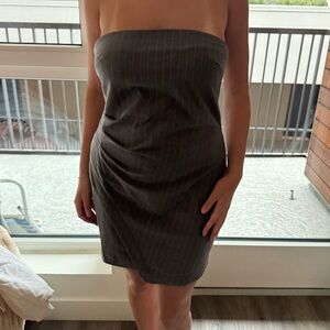 Target Charcoal Strapless Dress